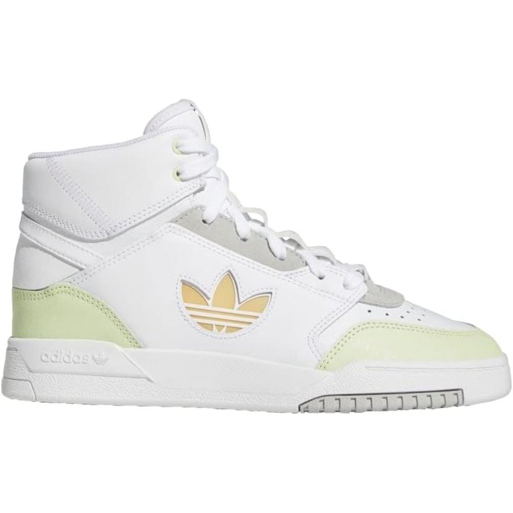 Adidas Forum Mid Shoes Women's Size 5 White Yellow Green Retro High-Top Sneakers